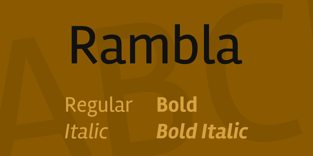 Rambla Font preview