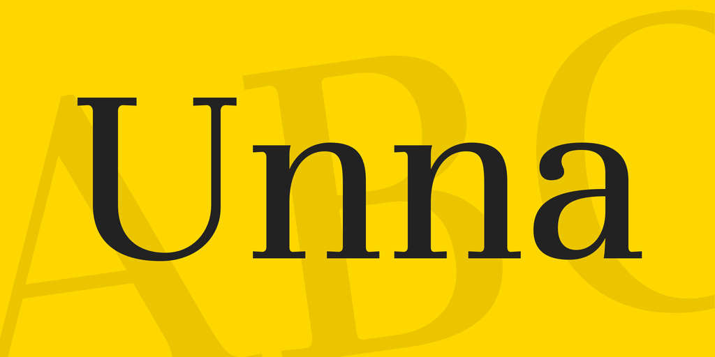 Unna Font preview