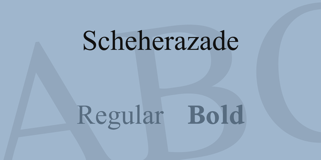 Scheherazade Regular Font preview