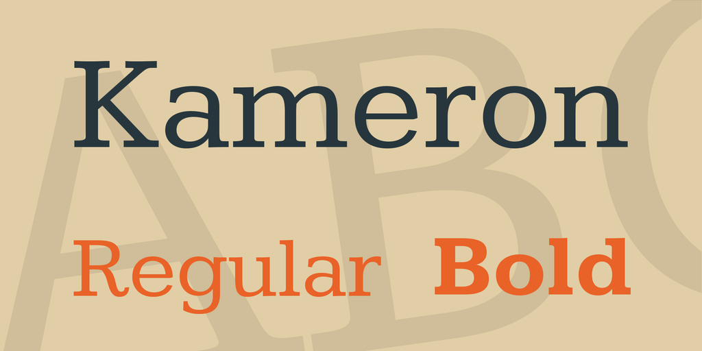 Kameron Regular Font preview