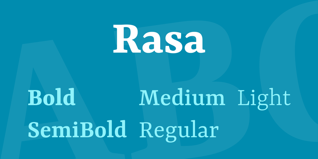 Rasa Medium Font preview