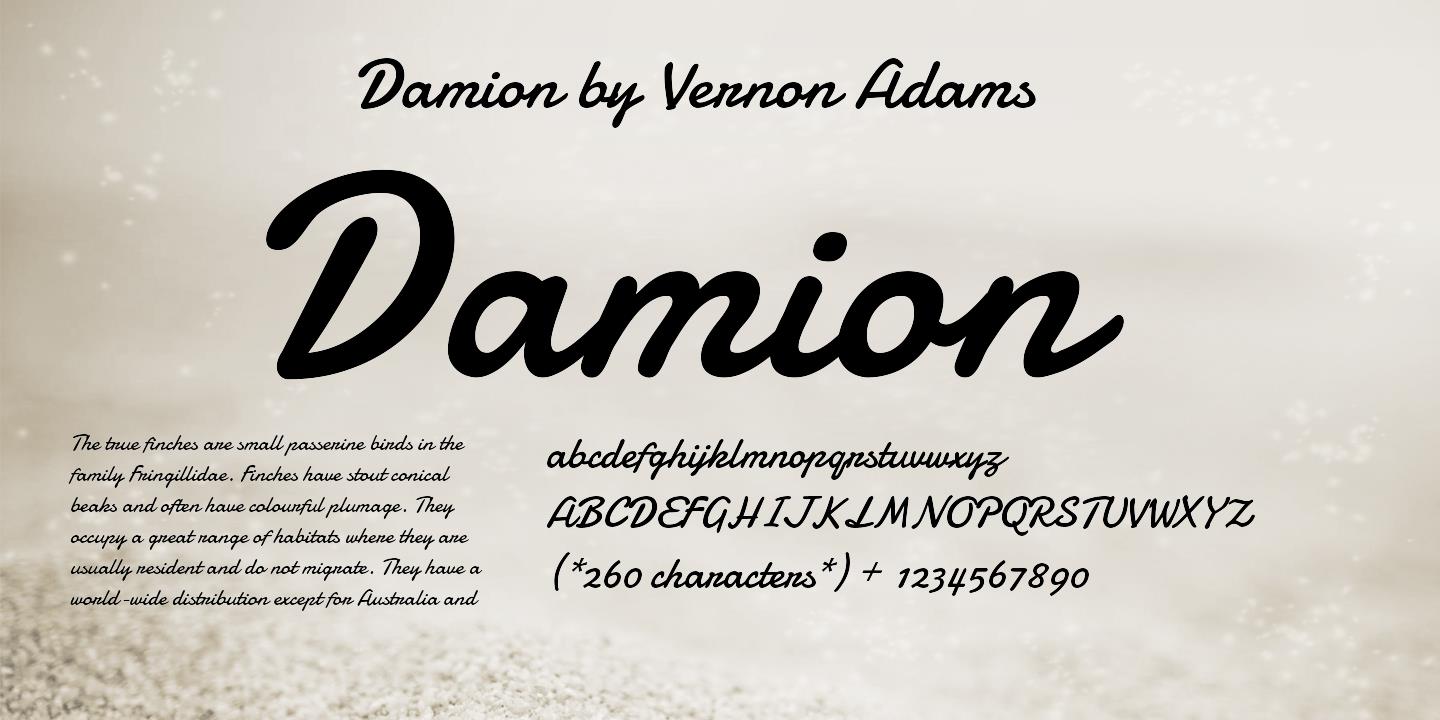 Damion Regular Font preview