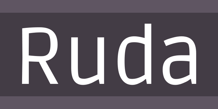 Ruda Regular Font preview