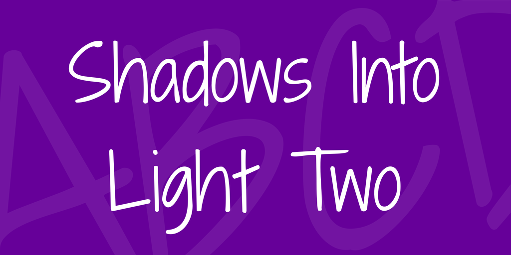 Shadows Into Light Two Regular Font preview