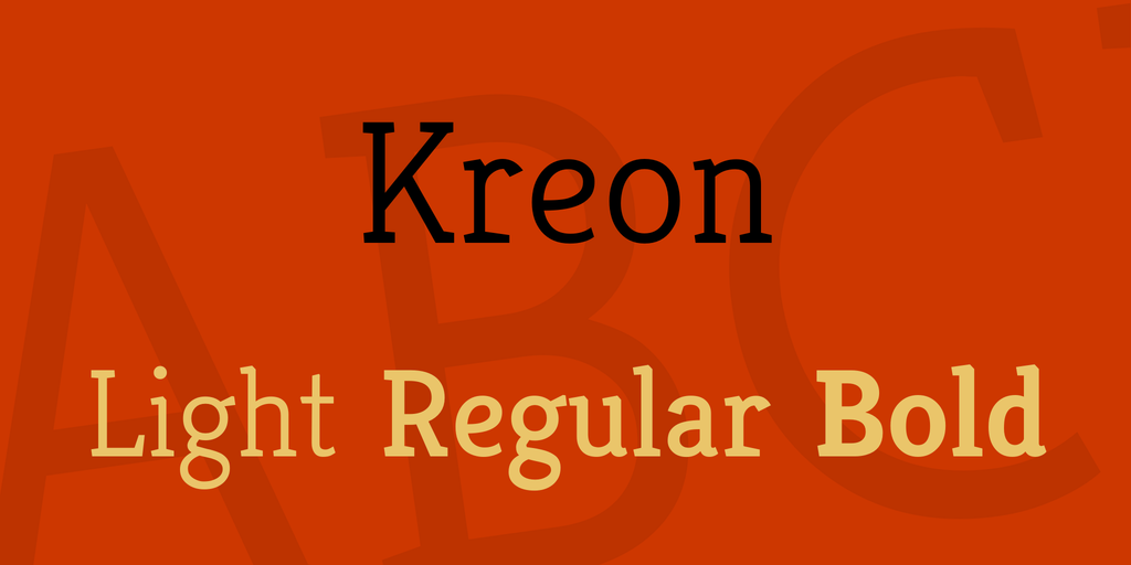 Kreon Light Font preview