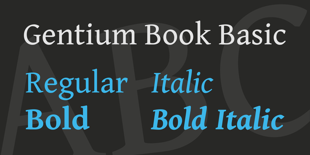 Gentium Book Basic Regular Font preview