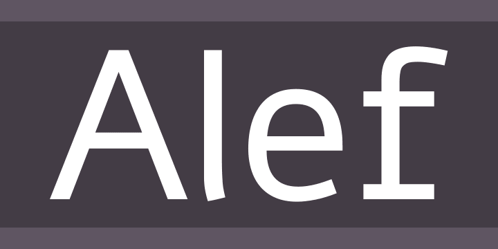 Alef Font preview