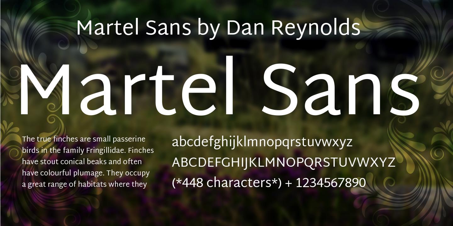 Martel Sans Extra Light Font preview