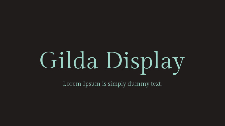 Gilda Display Regular Font preview