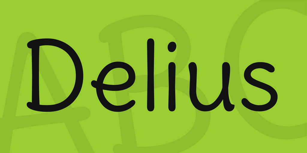 Delius Font preview