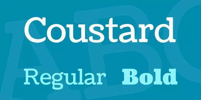 Coustard Font preview