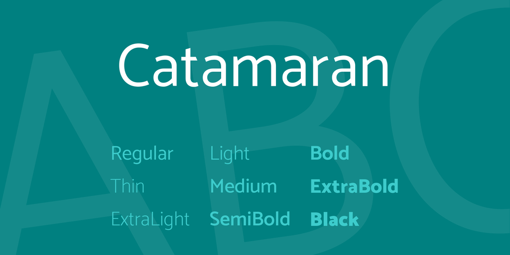 Catamaran Medium Font preview