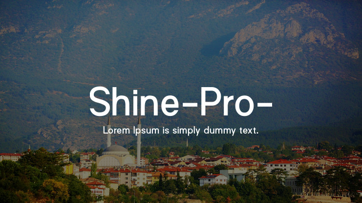 Shine Pro Regular Font preview