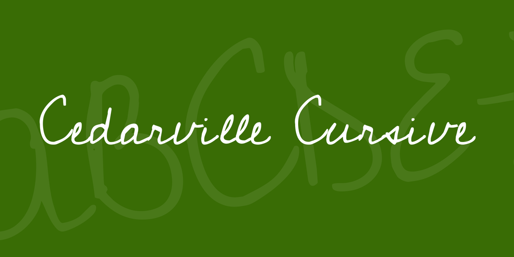 Cedarville Cursive Font preview