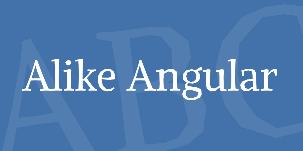 Alike Angular Regular Font preview