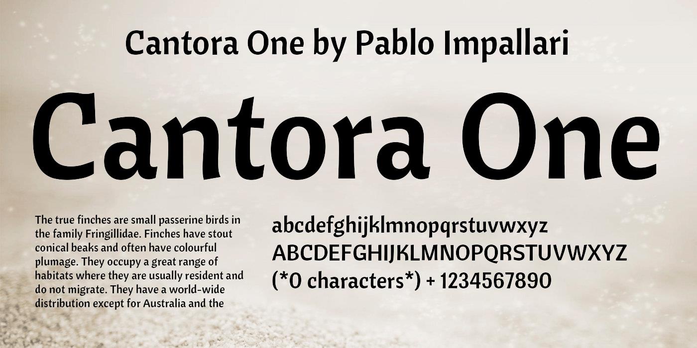 Cantora One Font preview