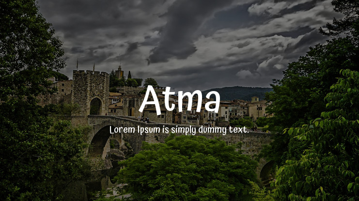 Atma Font preview