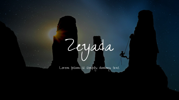 Zeyada Font preview
