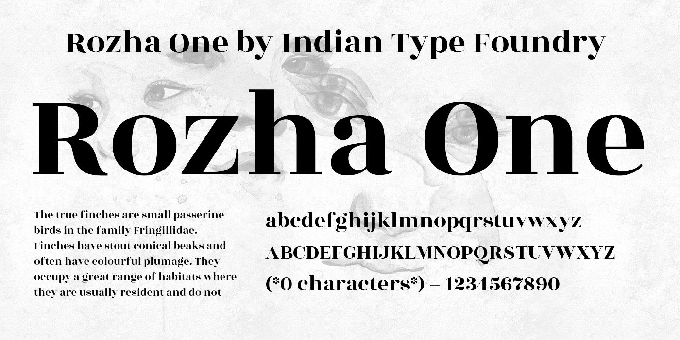 Rozha One Font preview