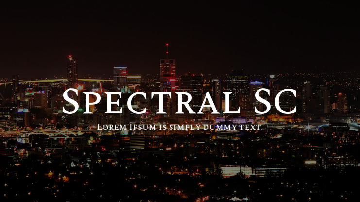 Spectral SC Font preview