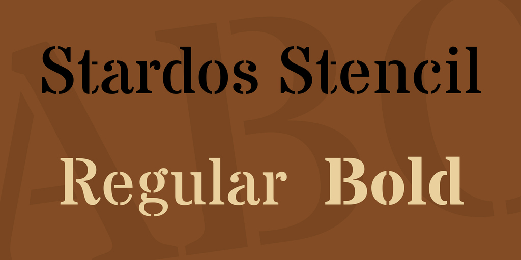 Stardos Stencil Regular Font preview