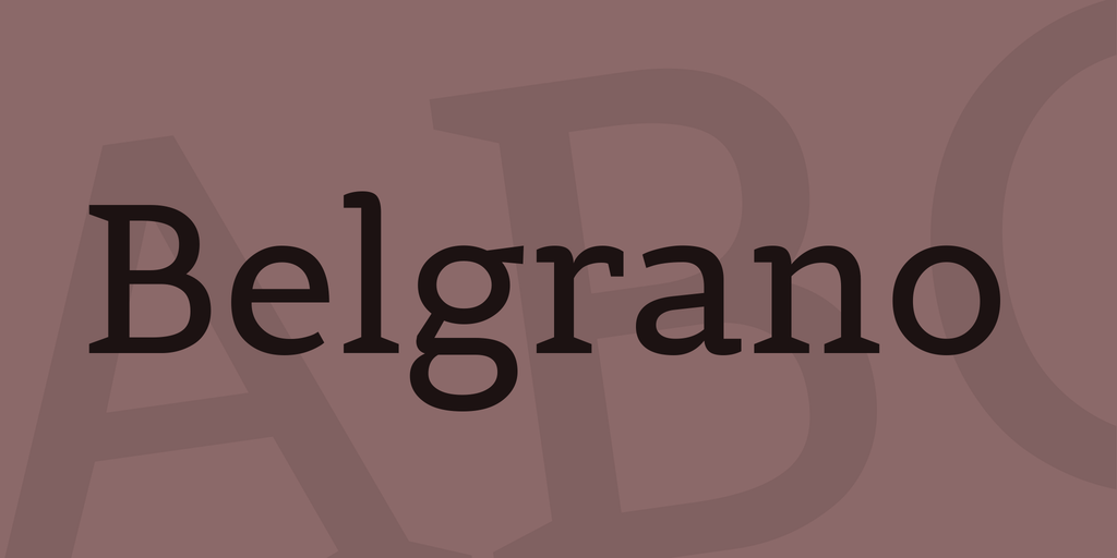 Belgrano Font preview