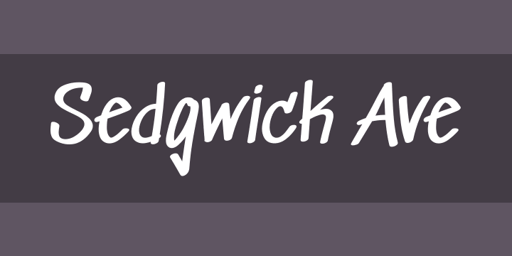 Sedgwick Ave Font preview