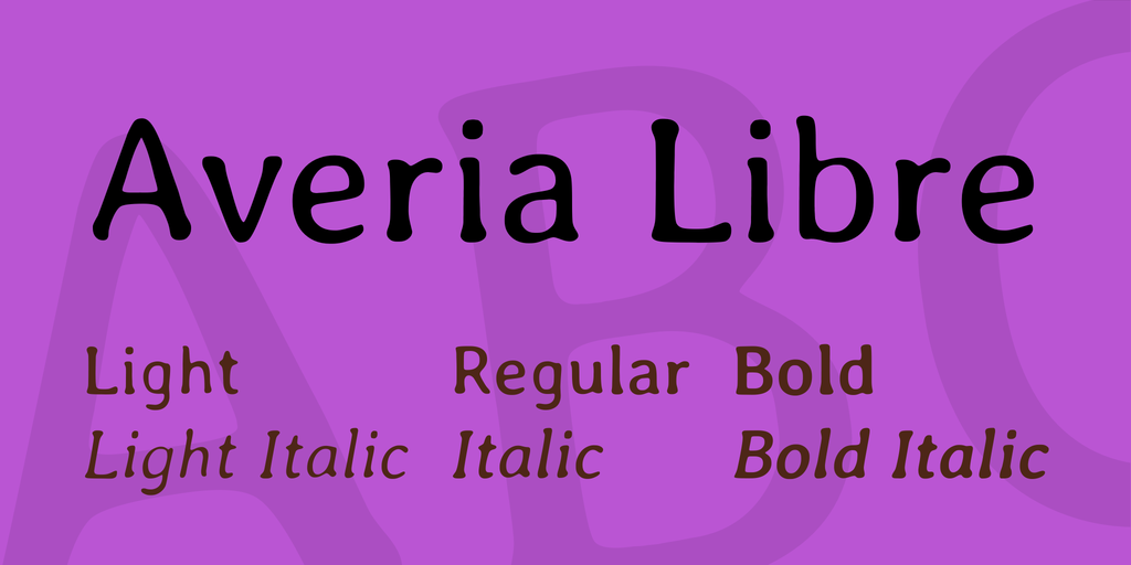 Averia Libre Font preview