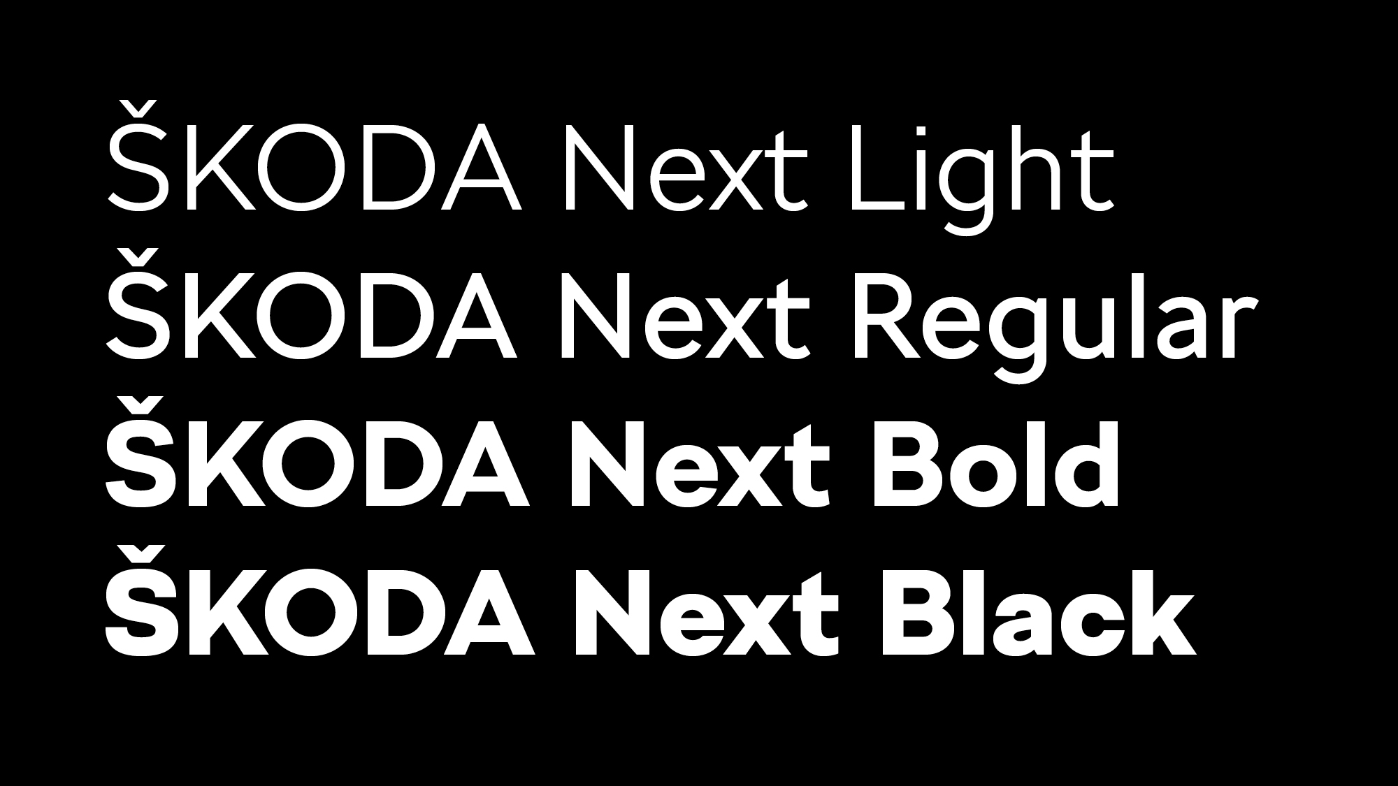 SKODA Next  Regular Font preview