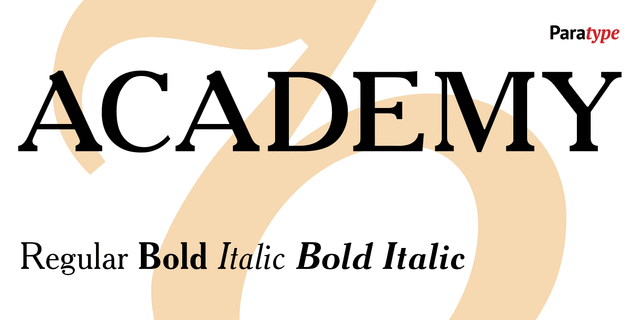 Academy Serif  Font preview