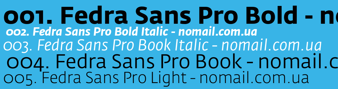 Fedra Sans Pro Font preview