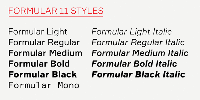 Formular Medium Font preview