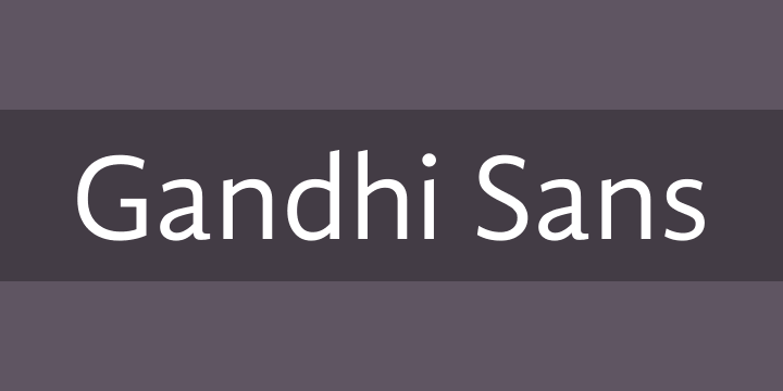 Gandhi Sans Font preview