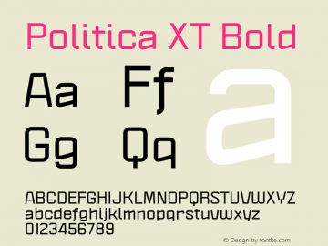 Politica XT Font preview