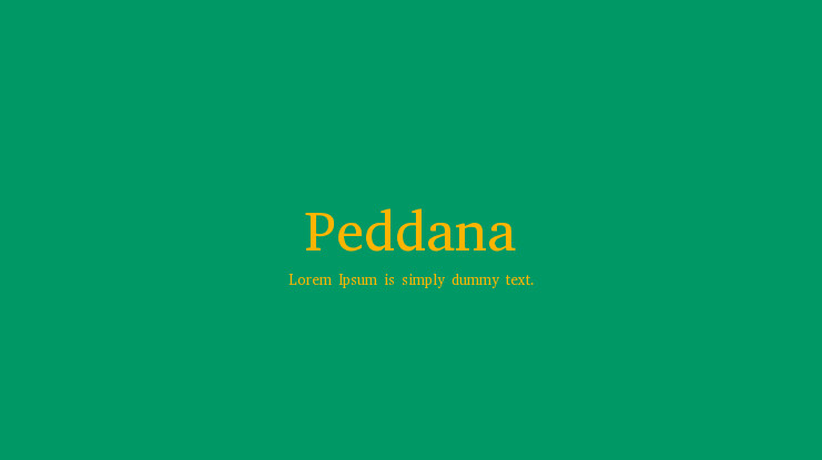 Peddana Font preview