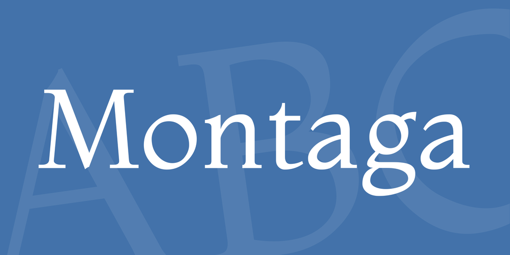 Montaga Font preview