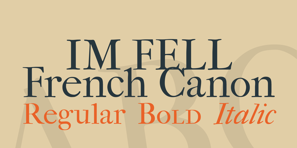 IM Fell French Canon Roman Font preview