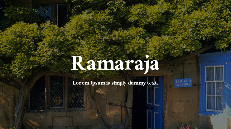 Ramaraja Font preview