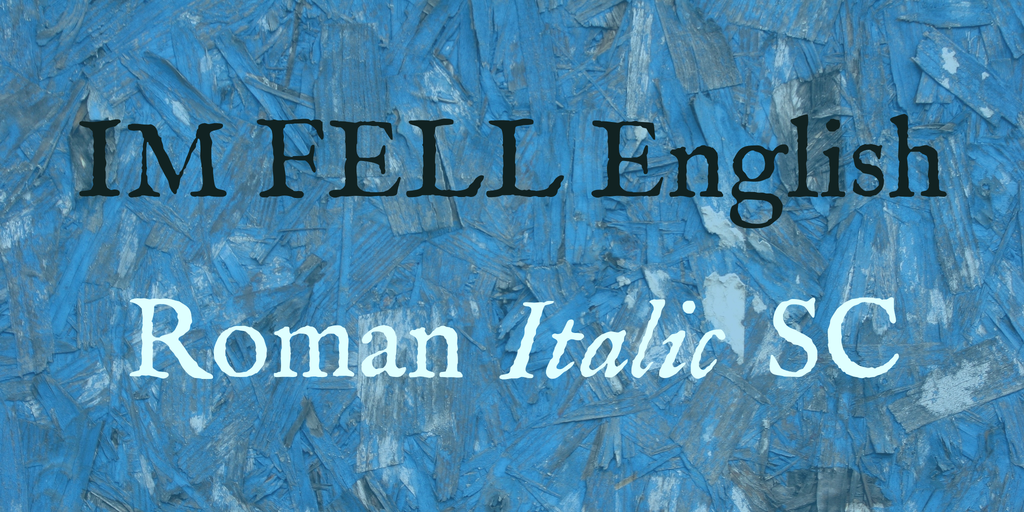 IM Fell English Roman Font preview