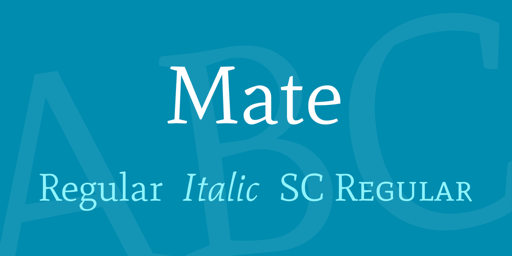 Mate Font preview