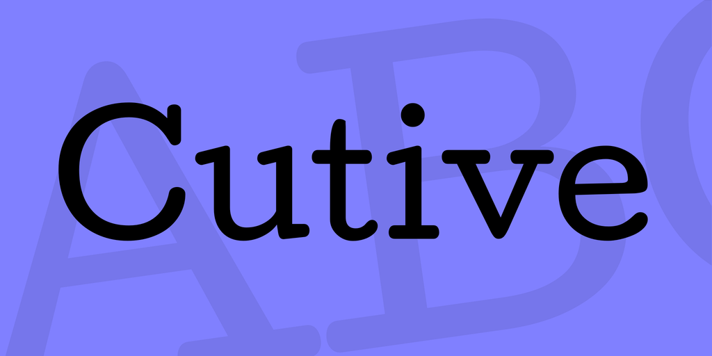 Cutive Regular Font preview