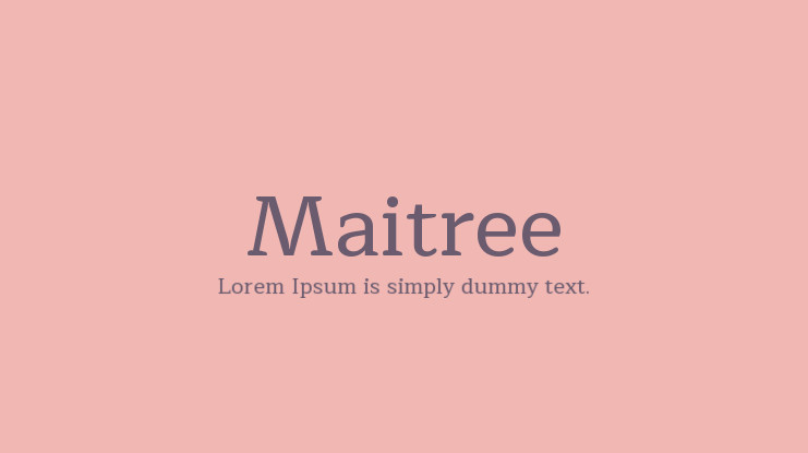 Maitree Font preview