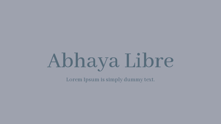 Abhaya Libre Medium Font preview
