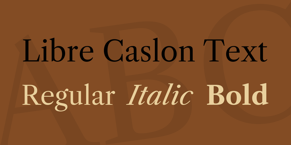 Libre Caslon Text Font preview