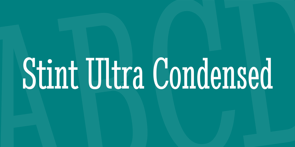 Stint Ultra Condensed Font preview