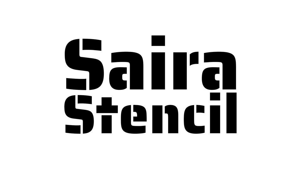 Saira Stencil One Regular Font preview