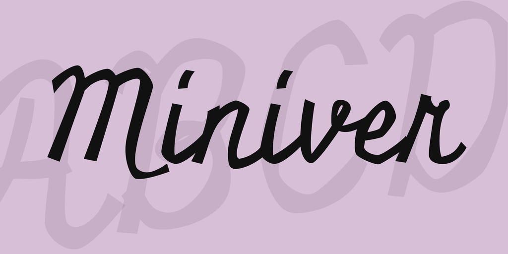 Miniver Regular Font preview