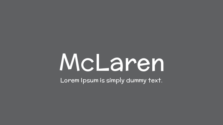 McLaren Regular Font preview