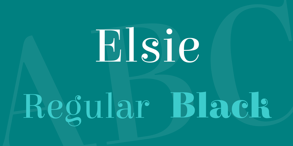 Elsie Regular Font preview