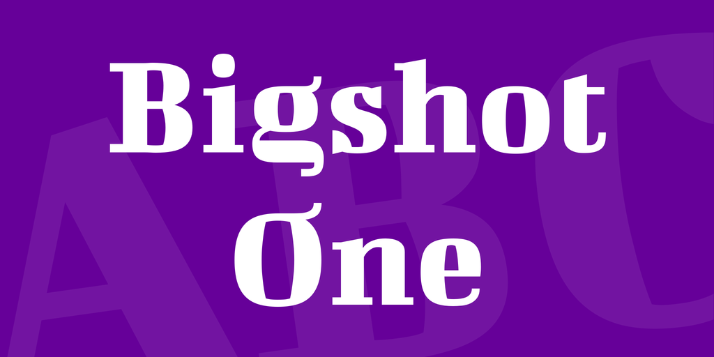 Bigshot One Font preview